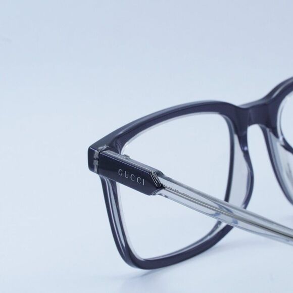 Gucci GG1120OA 002 Eyeglasses Grey 55mm Square Frame - Picture 5 of 11